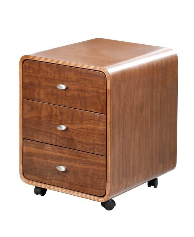 Helsinki Walnut 3 Drawer Pedestal